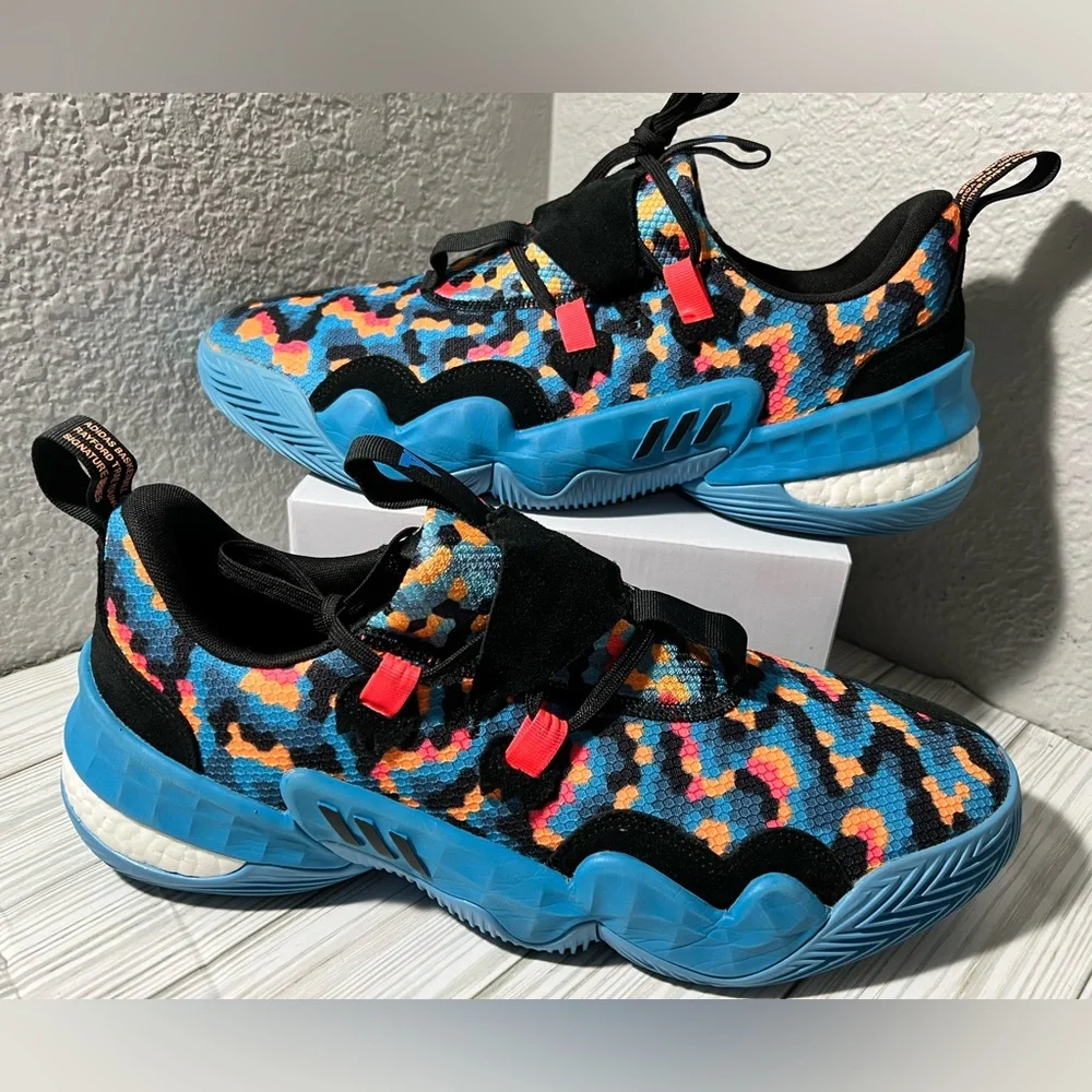 adidas Men's Trae Young‎ 1 Basketball Sneakers shoes multicolor size 14 GY0289